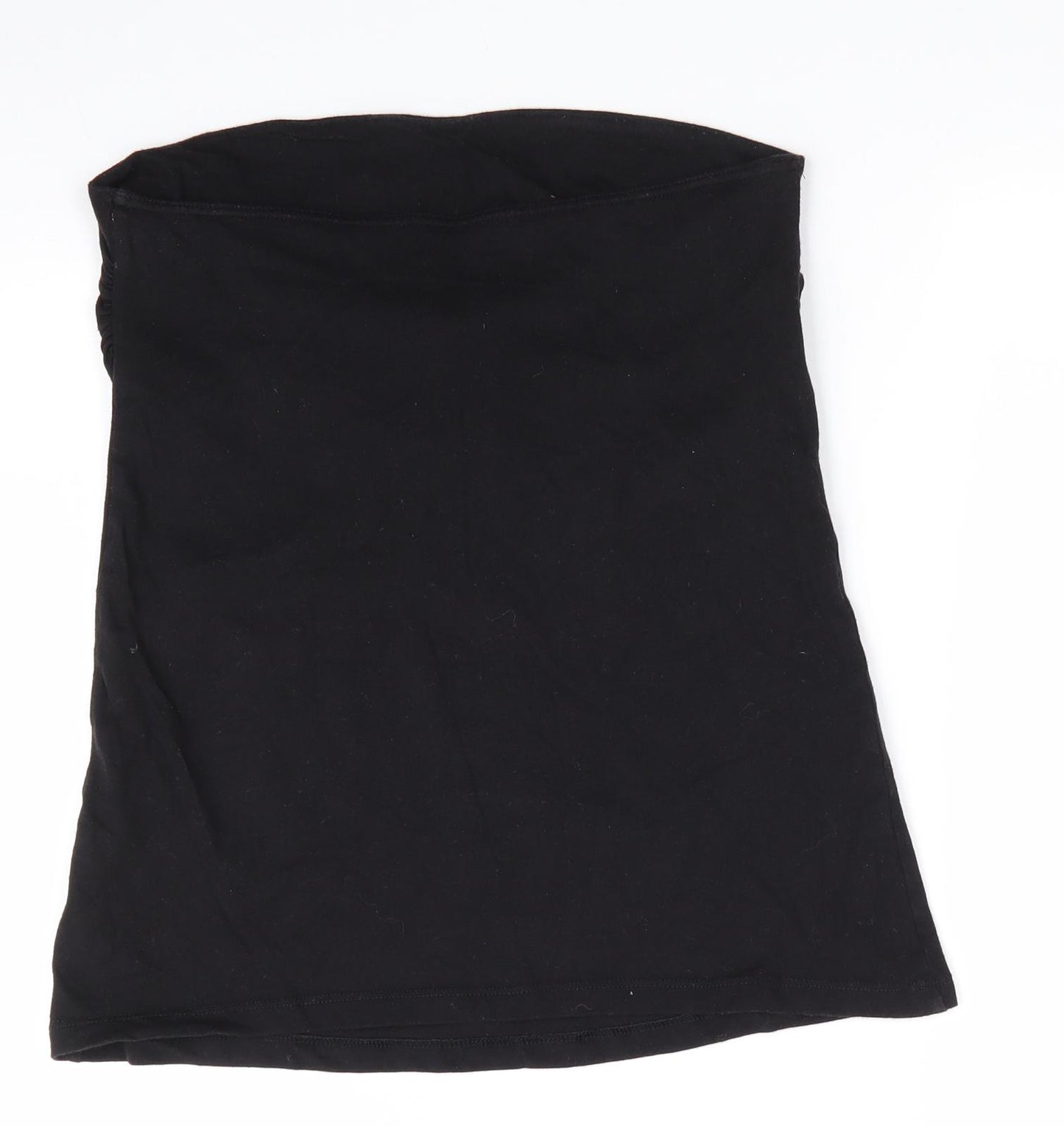 Matalan Womens Black  Cotton Basic T-Shirt Size 12 Off the Shoulder