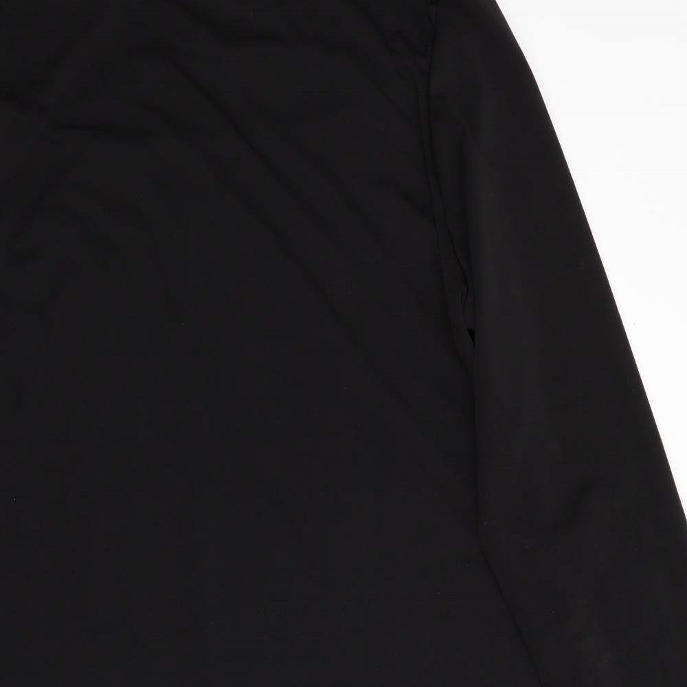 Shein Curve Womens Black  Polyester Bodycon  Size 4XL  Boat Neck  - Off Centre Back Hem Vent & Open Back Shoulder