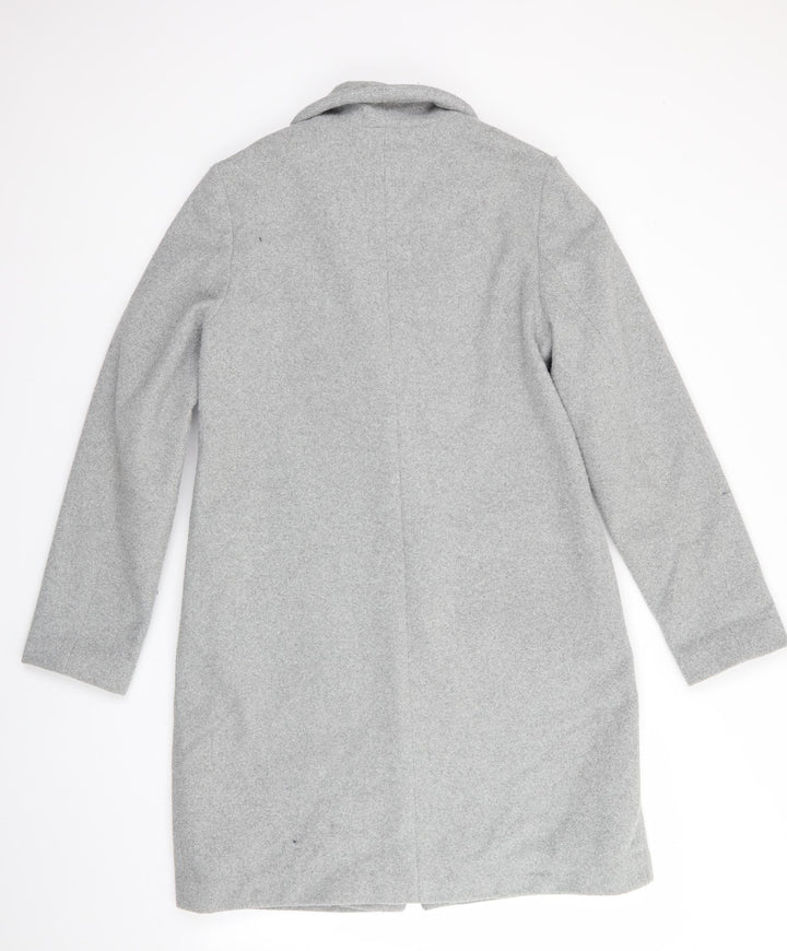 New Look Womens Green   Overcoat Coat Size 10   - Pale Green Grey