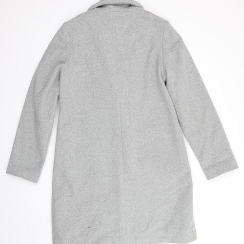 New Look Womens Green   Overcoat Coat Size 10   - Pale Green Grey