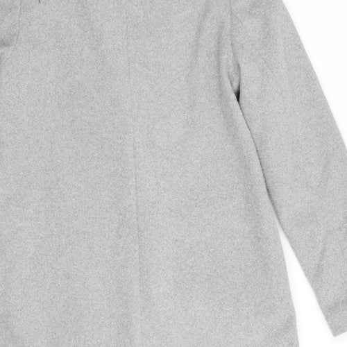 New Look Womens Green   Overcoat Coat Size 10   - Pale Green Grey