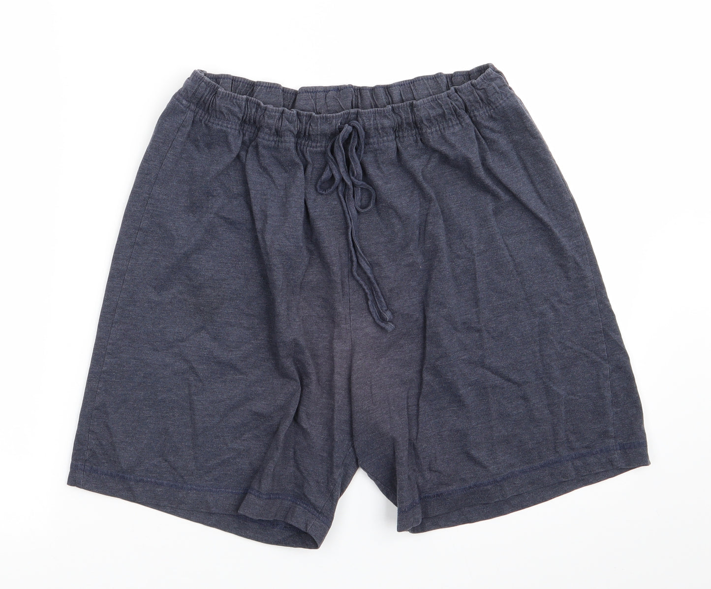 Debenhams Mens Blue Solid Cotton  Sleep Shorts Size M   - Blue Grey