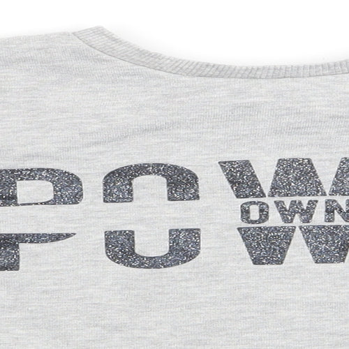 George Girls Grey  Polyester Pullover Sweatshirt Size 6-7 Years   - Create your own power