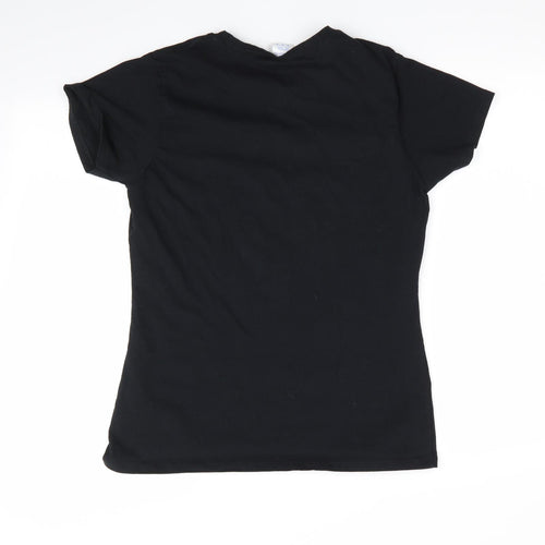 Port & Company Womens Black  Cotton Basic T-Shirt Size M Round Neck - I'm Kind of a Big Dildo