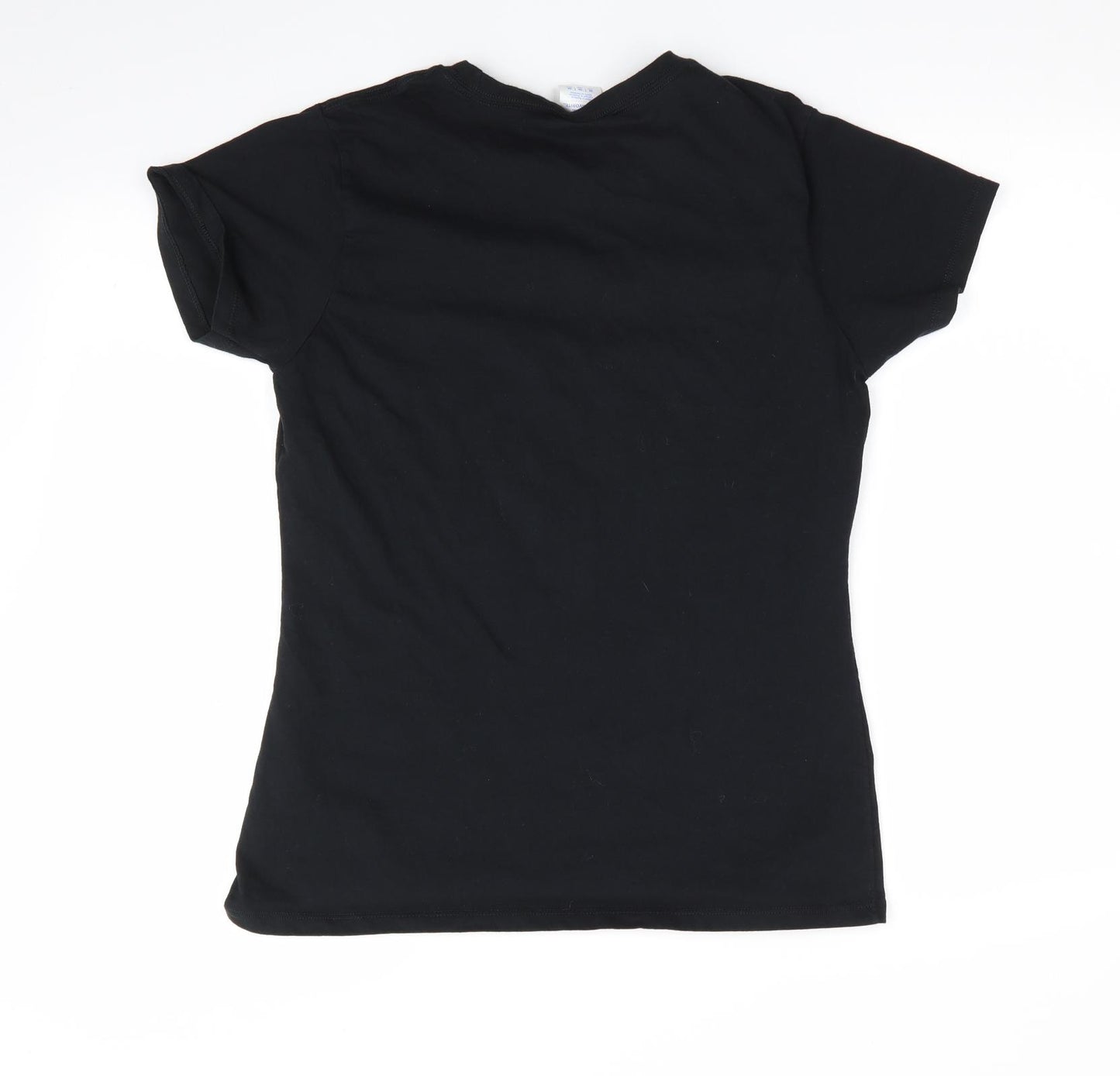 Port & Company Womens Black  Cotton Basic T-Shirt Size M Round Neck - I'm Kind of a Big Dildo