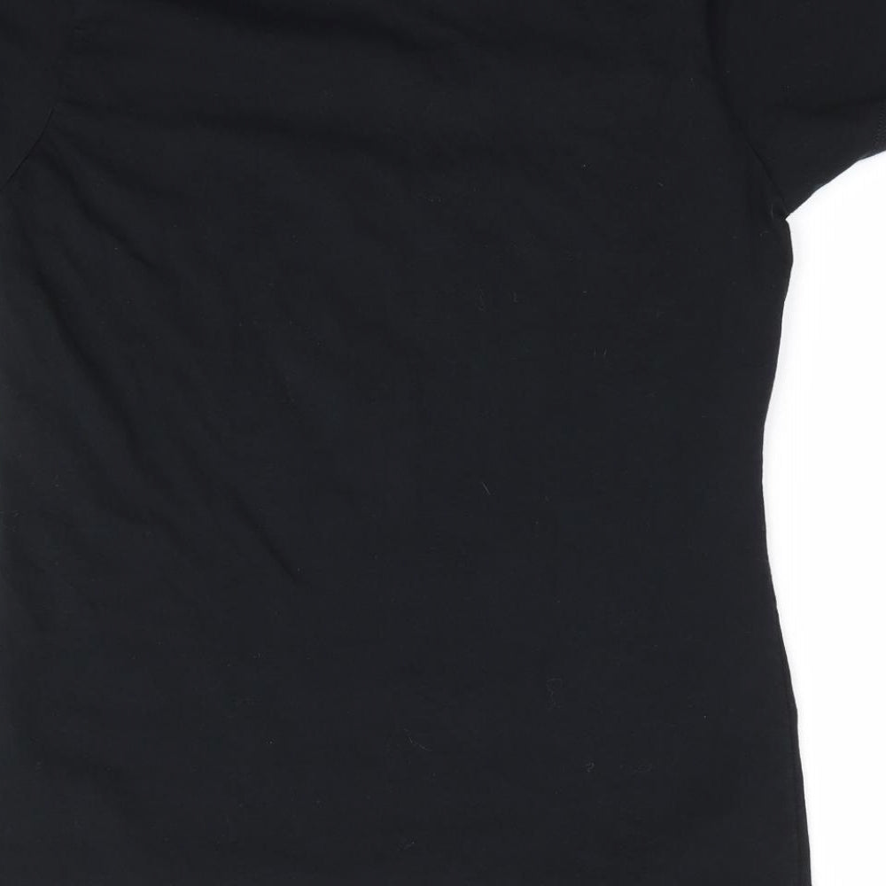 Port & Company Womens Black  Cotton Basic T-Shirt Size M Round Neck - I'm Kind of a Big Dildo