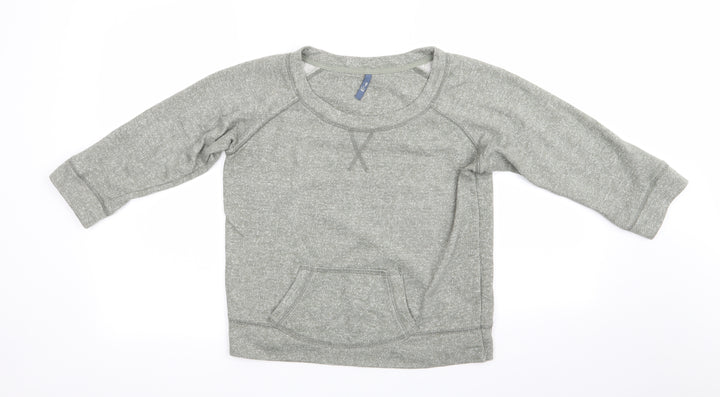E-vie Womens Green Polyester Pullover Sweatshirt Size 10 - Green with White Fleck