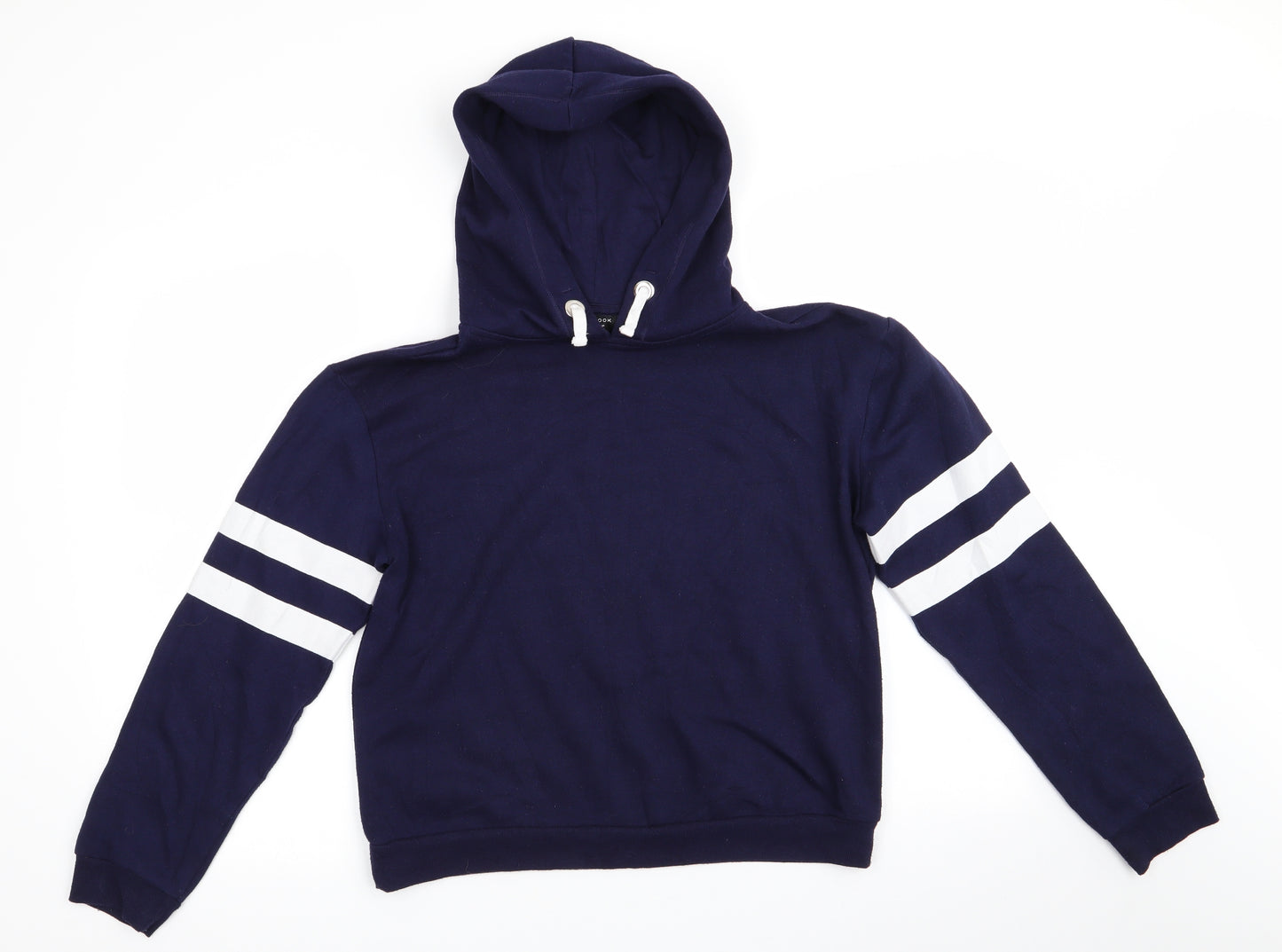 New Look 915 Generation Girls Blue Striped Polyester Pullover Hoodie Size 14-15 Years   - White Stripe