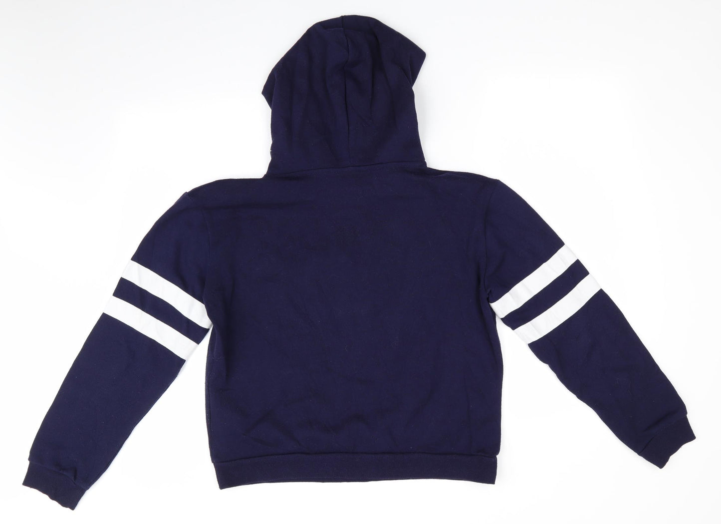 New Look 915 Generation Girls Blue Striped Polyester Pullover Hoodie Size 14-15 Years   - White Stripe