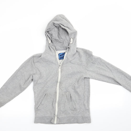 Blue Zoo Girls Grey  Cotton Full Zip Hoodie Size 9-10 Years