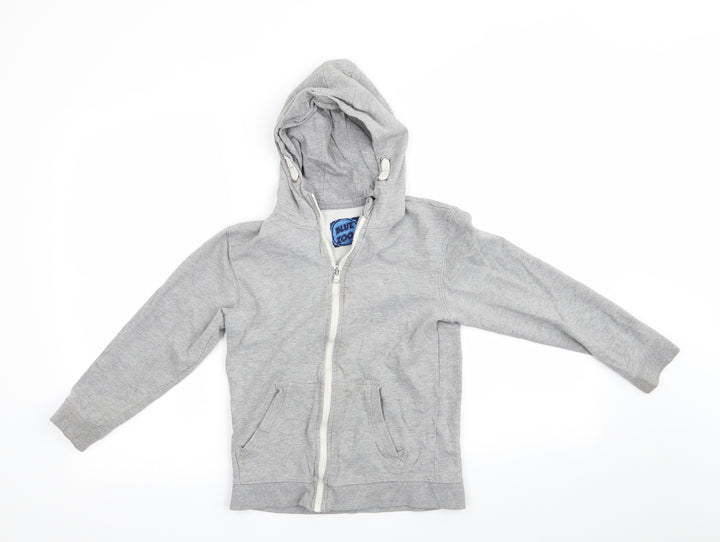 Blue Zoo Girls Grey Cotton Full Zip Hoodie Size 9-10 Years