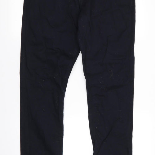 Easy Denim Mens Blue  Cotton Straight Jeans Size 34 in L34 in Slim  - Dark Navy