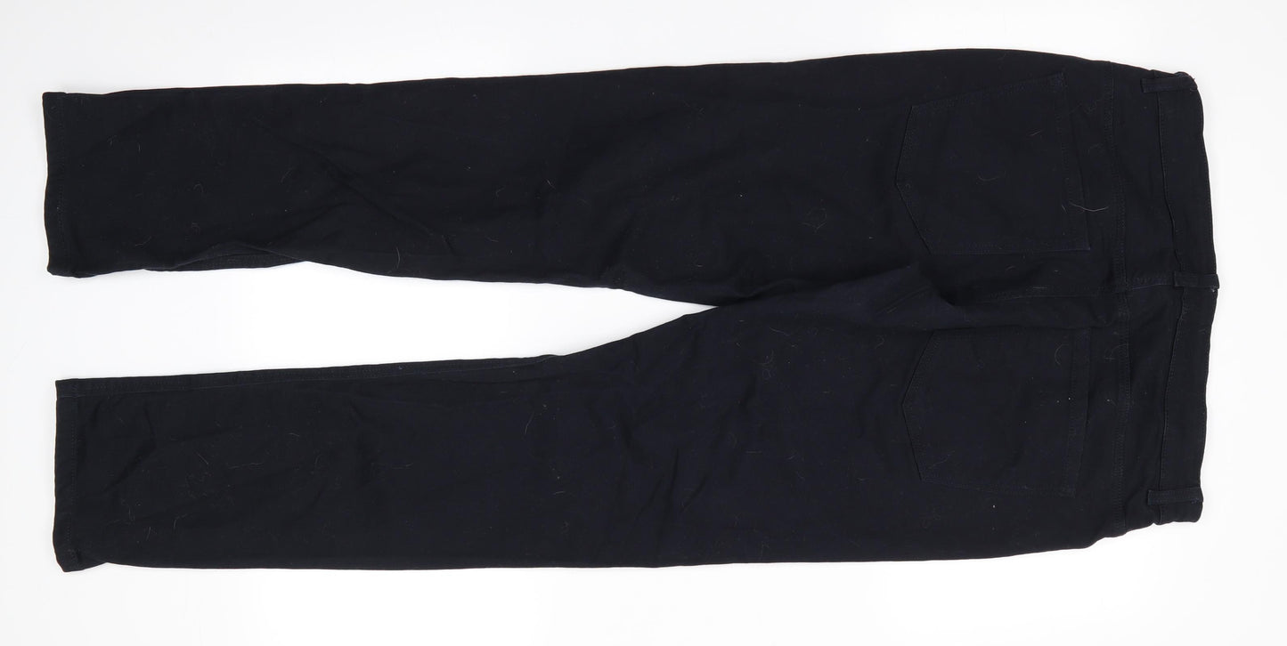 Easy Denim Mens Blue  Cotton Straight Jeans Size 34 in L34 in Slim  - Dark Navy