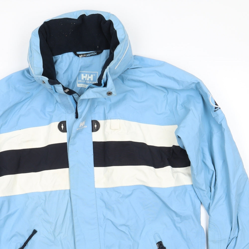 Helly Hansen Boys Blue Colourblock  Anorak Coat Size 14 Years