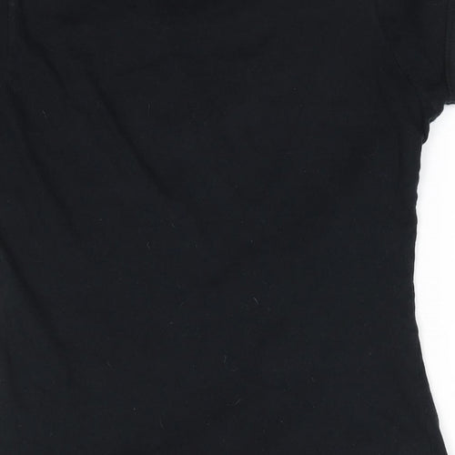 Gildan Womens Black  Cotton Basic T-Shirt Size S Round Neck - Humpty Dumpty Was Pushed