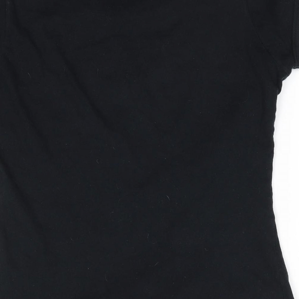Gildan Womens Black  Cotton Basic T-Shirt Size S Round Neck - Humpty Dumpty Was Pushed
