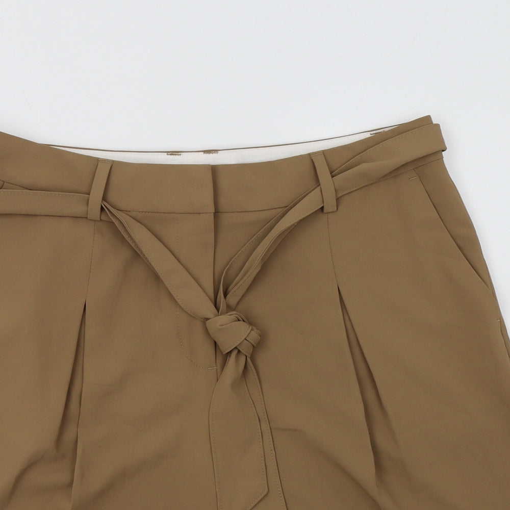 M&S Womens Beige  Polyester Chino Shorts Size 12 L9 in Regular