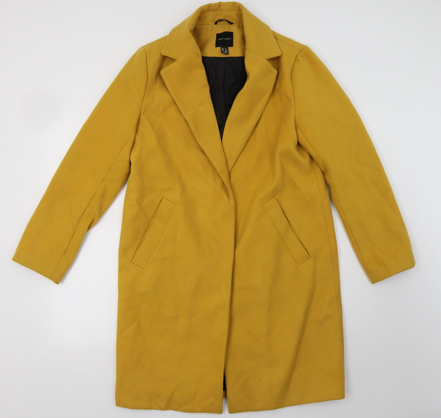 New Look Womens Yellow   Overcoat Coat Size 12