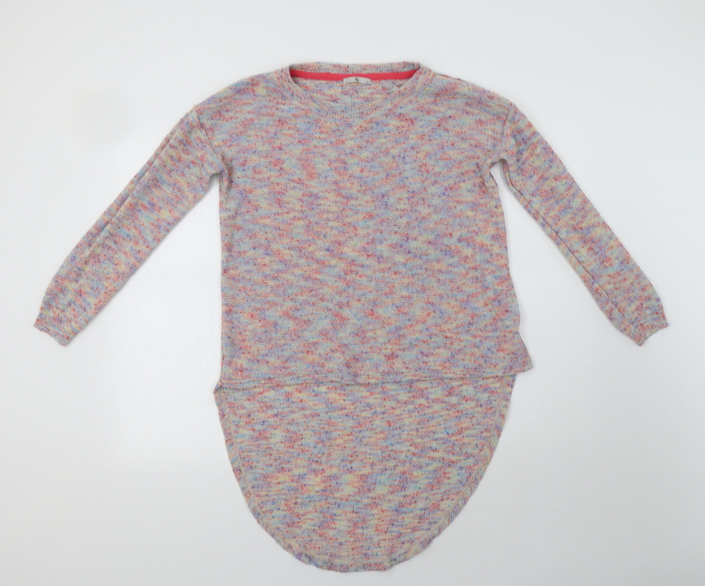 TU Womens Multicoloured Crew Neck  Cotton Pullover Jumper Size 12