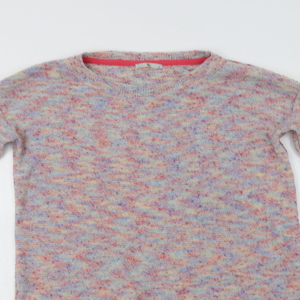TU Womens Multicoloured Crew Neck  Cotton Pullover Jumper Size 12