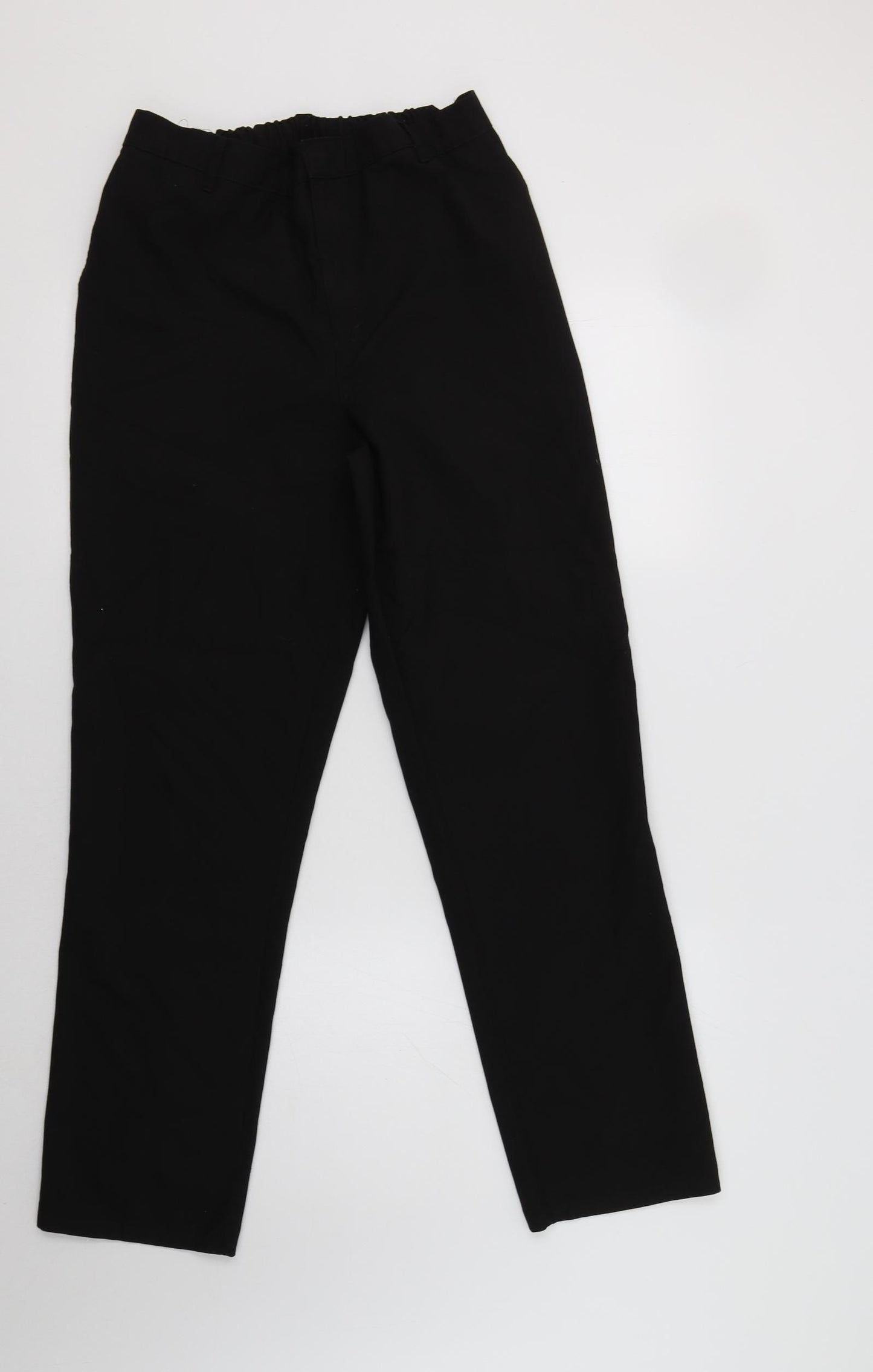 M&S Mens Black  Polyester Dress Pants Trousers Size 36 L29 in Regular
