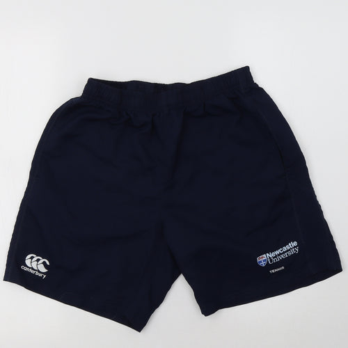 Canterbury Mens Blue  Polyester Sweat Shorts Size M L8 in Regular  - Newcastle University
