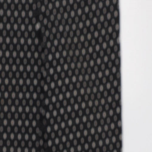 Dorothy Perkins Womens Black Polka Dot Viscose Trousers  Size 14 L28 in Regular
