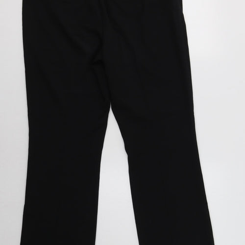 TU Womens Black  Polyester Dress Pants Trousers Size 12 L28 in Regular