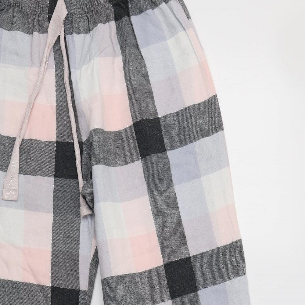 Nutmeg Womens Multicoloured Check Cotton  Pyjama Pants Size 14