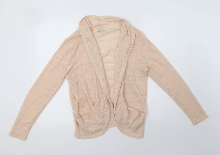 Oasis Womens Pink Collared Polyester Cardigan Jumper Size L