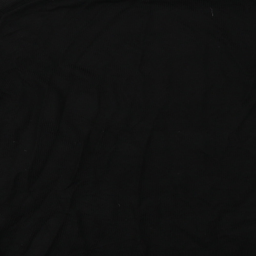 M&S Womens Black Roll Neck  Acrylic Pullover Jumper Size 12