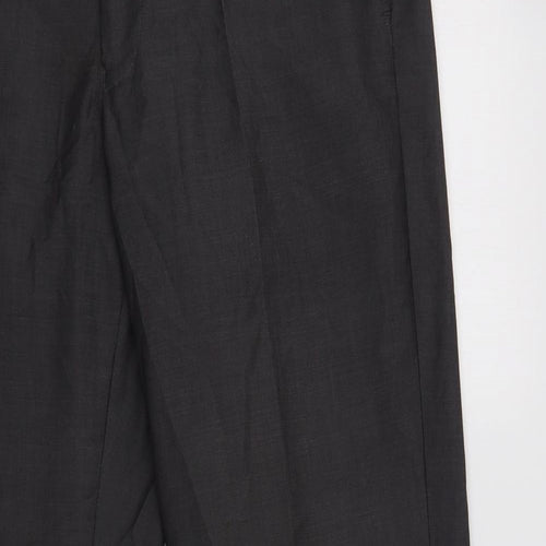 M&S Mens Grey  Polyester Dress Pants Trousers Size 36 L33 in Regular