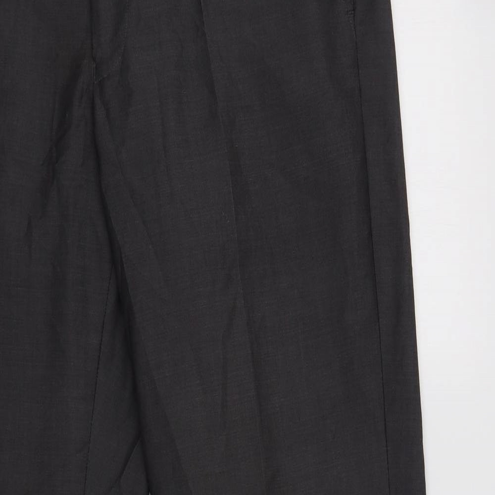 M&S Mens Grey  Polyester Dress Pants Trousers Size 36 L33 in Regular
