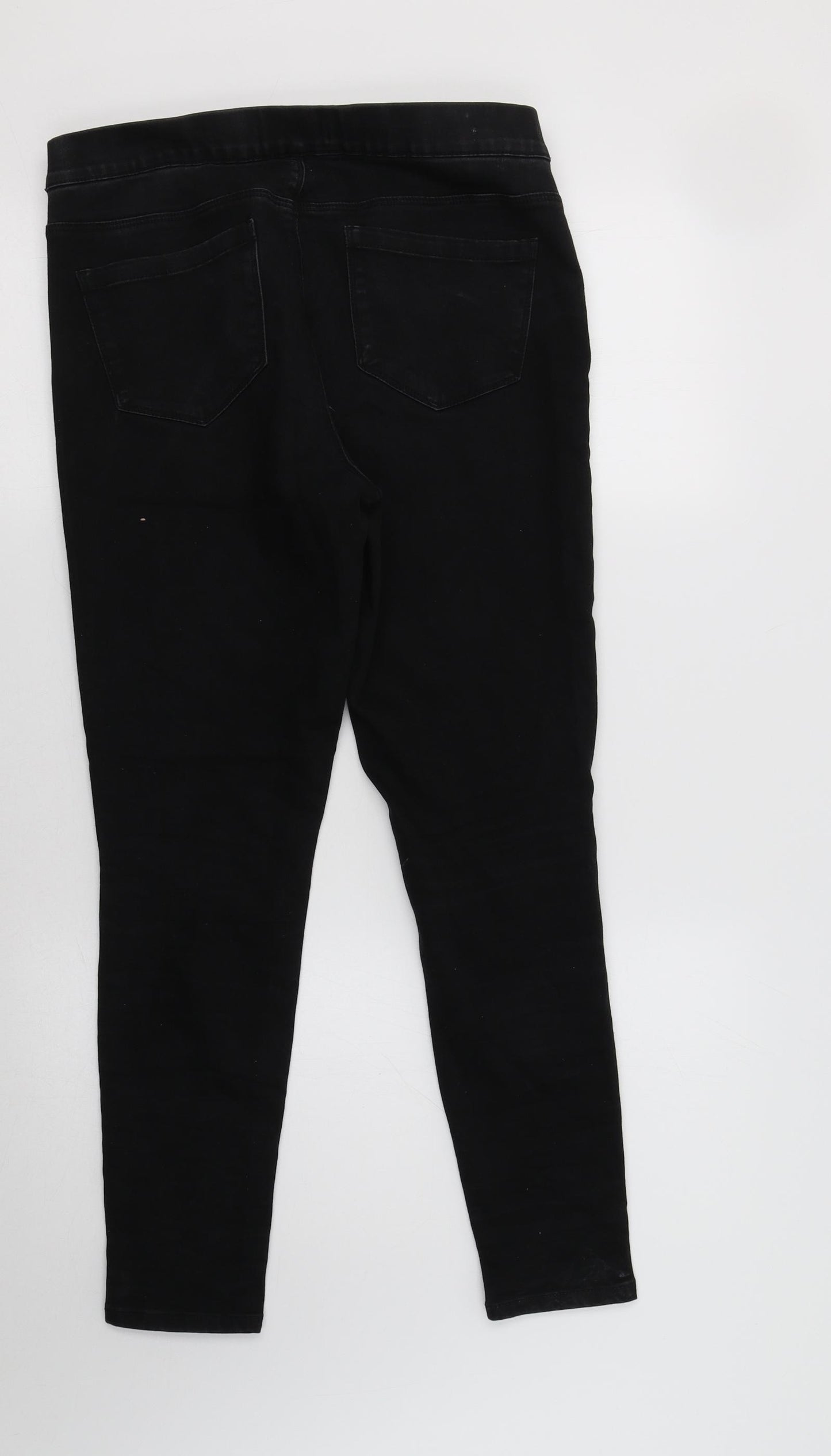 George Womens Black  Cotton Jegging Jeans Size 12 L28 in Regular