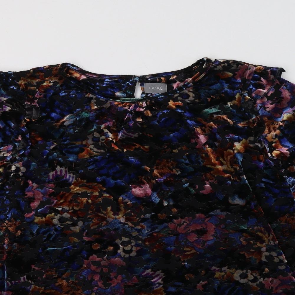 NEXT Girls Multicoloured Floral Polyester A-Line  Size 12 Years  Crew Neck
