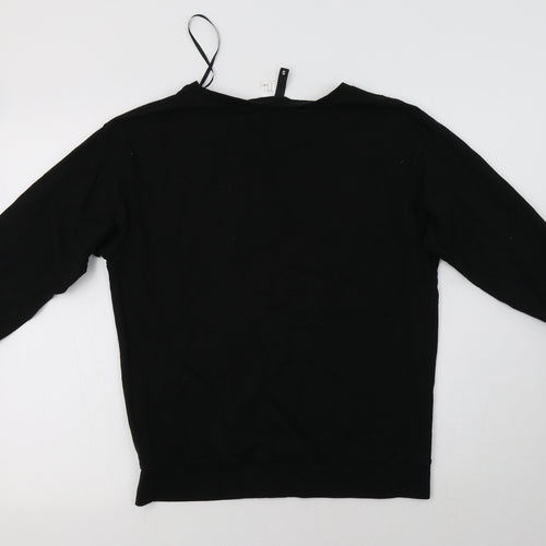H&M Womens Black  Cotton Pullover Sweatshirt Size S   - Out Of Your League