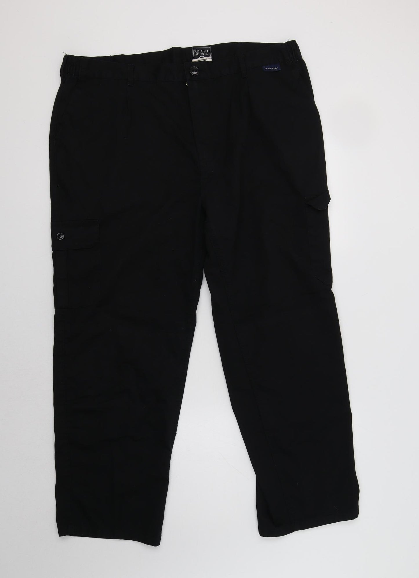 Black Knight Mens Black  Polyester Capri Trousers Size 39 L30 in Regular  - Workwear