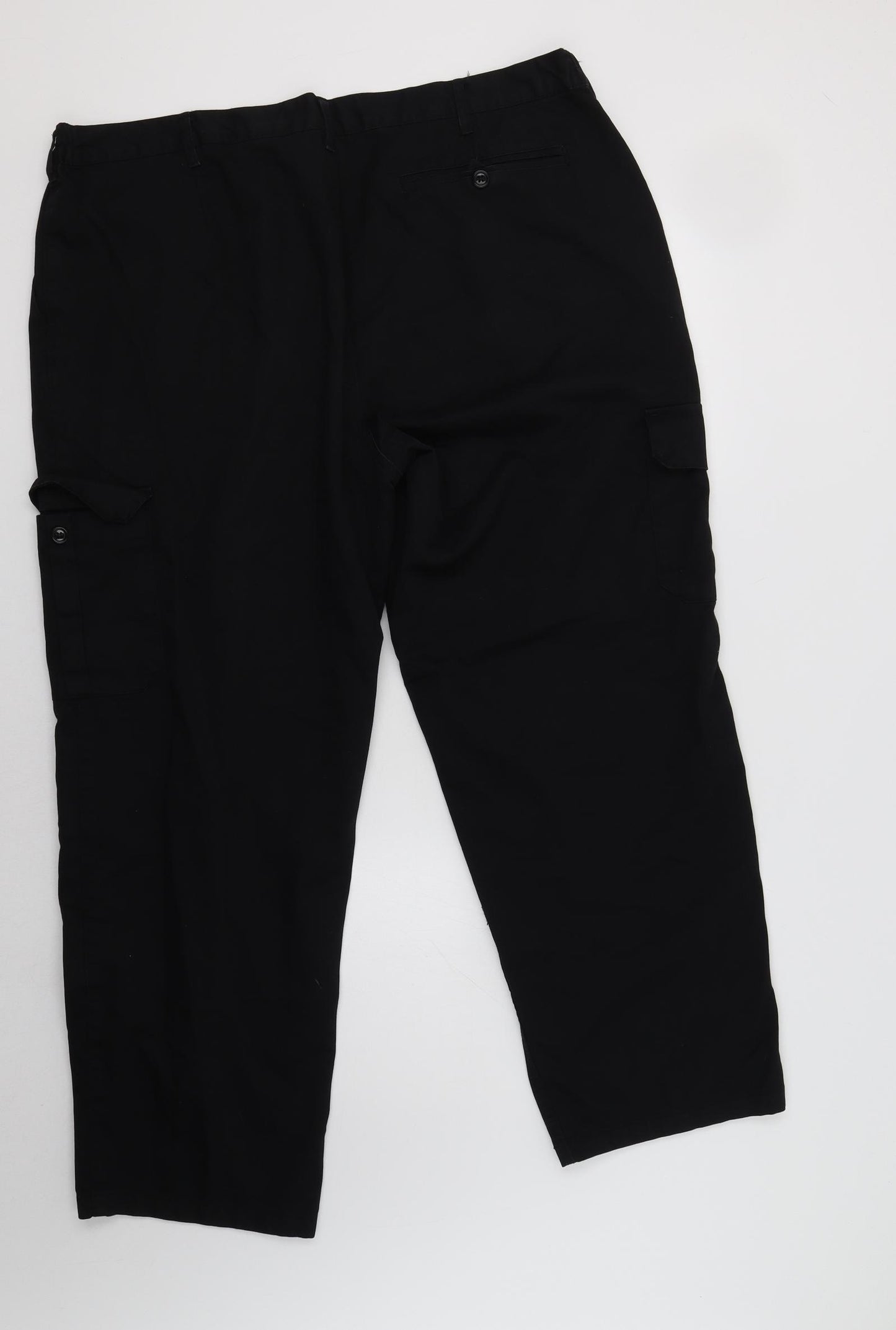 Black Knight Mens Black  Polyester Capri Trousers Size 39 L30 in Regular  - Workwear