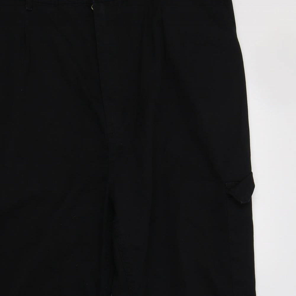 Black Knight Mens Black  Polyester Capri Trousers Size 39 L30 in Regular  - Workwear
