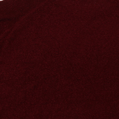Studio Womens Red Crew Neck  Acrylic Pullover Jumper Size 18