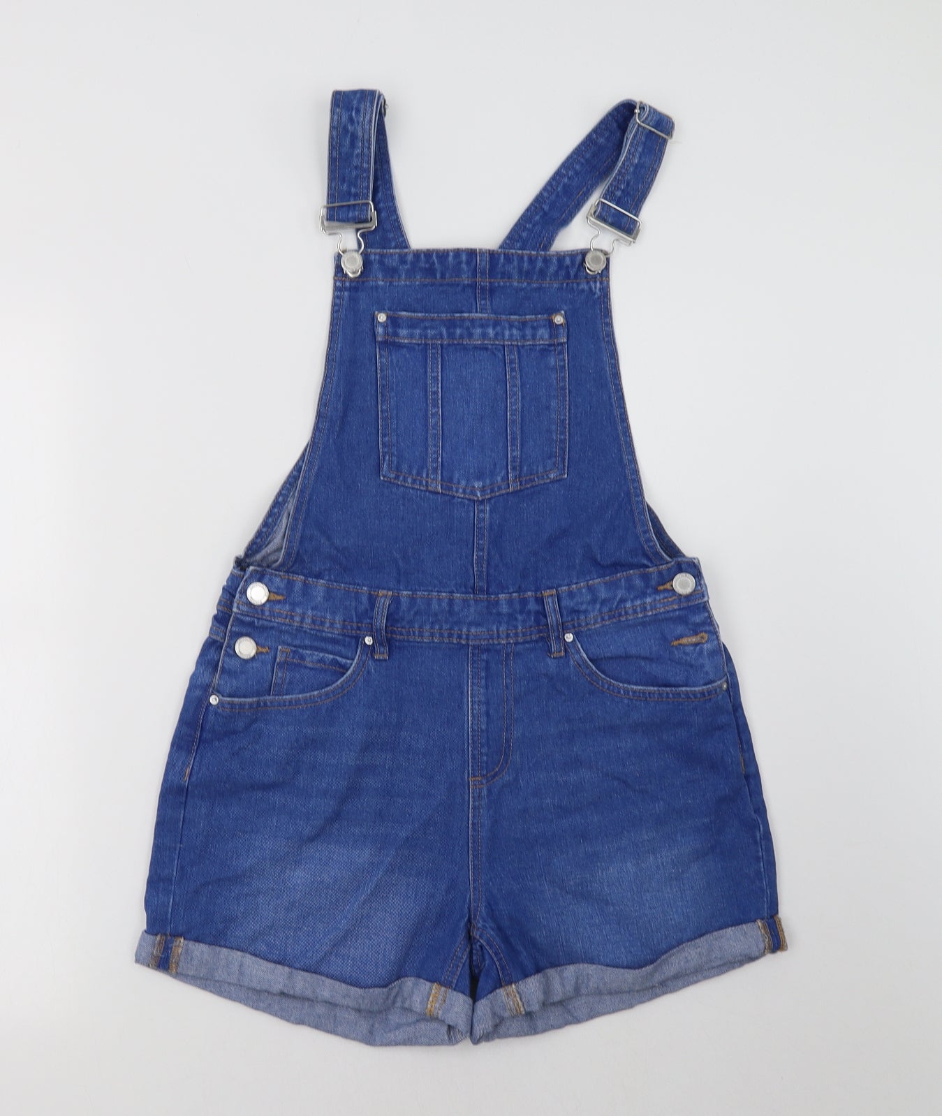 New Look Girls Blue  Cotton Dungarees Trousers Size 13 Years  Regular