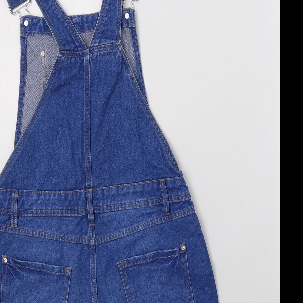 New Look Girls Blue  Cotton Dungarees Trousers Size 13 Years  Regular