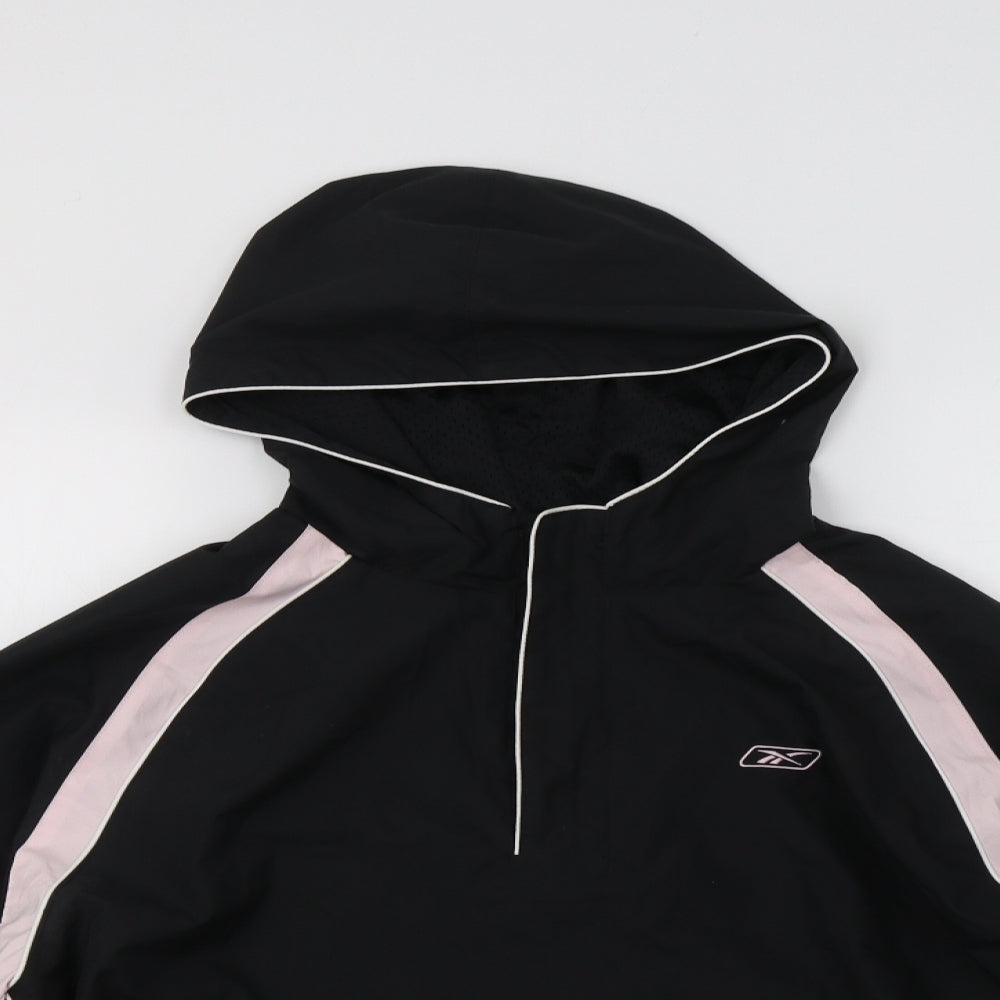 Reebok Womens Black   Windbreaker Jacket Size 14