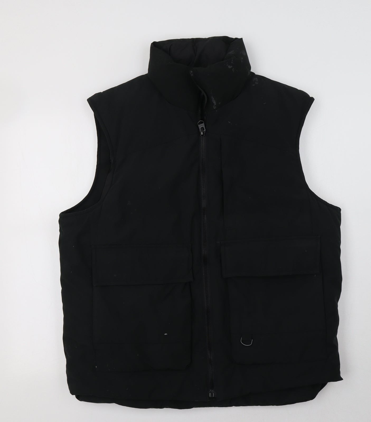 Zara Mens Black   Gilet Waistcoat Size L