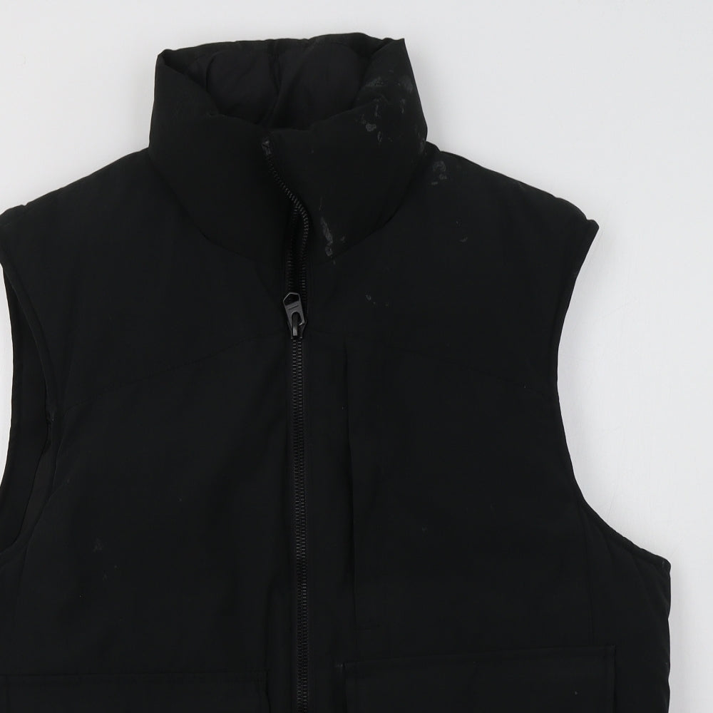 Zara Mens Black   Gilet Waistcoat Size L