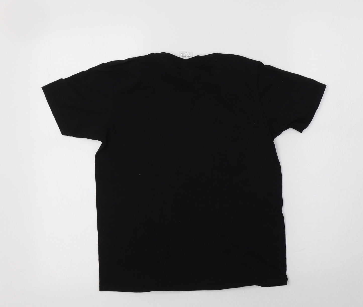 Gildan Boys Black  Cotton Basic T-Shirt Size 9-10 Years Crew Neck