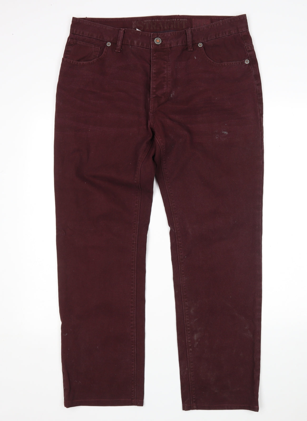NEXT Mens Purple  Cotton Straight Jeans Size 34 L29 in Regular