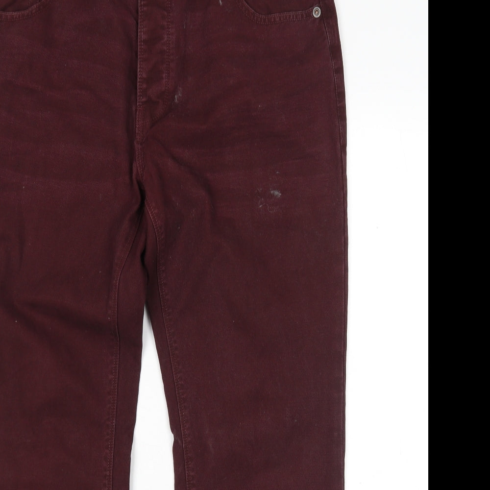 NEXT Mens Purple  Cotton Straight Jeans Size 34 L29 in Regular