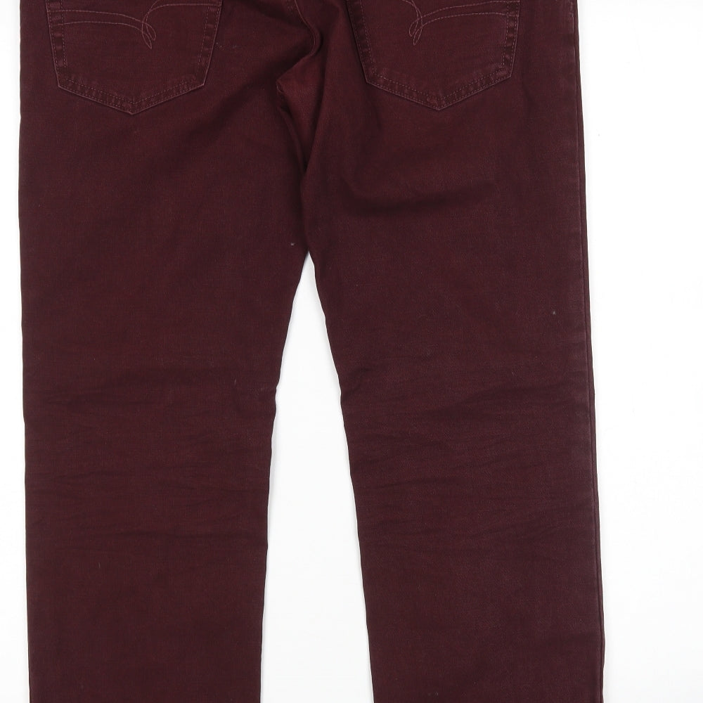 NEXT Mens Purple  Cotton Straight Jeans Size 34 L29 in Regular