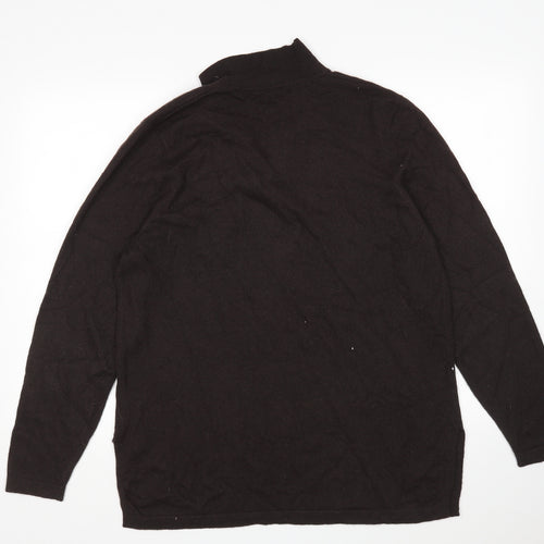 Woolovers Mens Brown V-Neck  Wool Pullover Jumper Size L